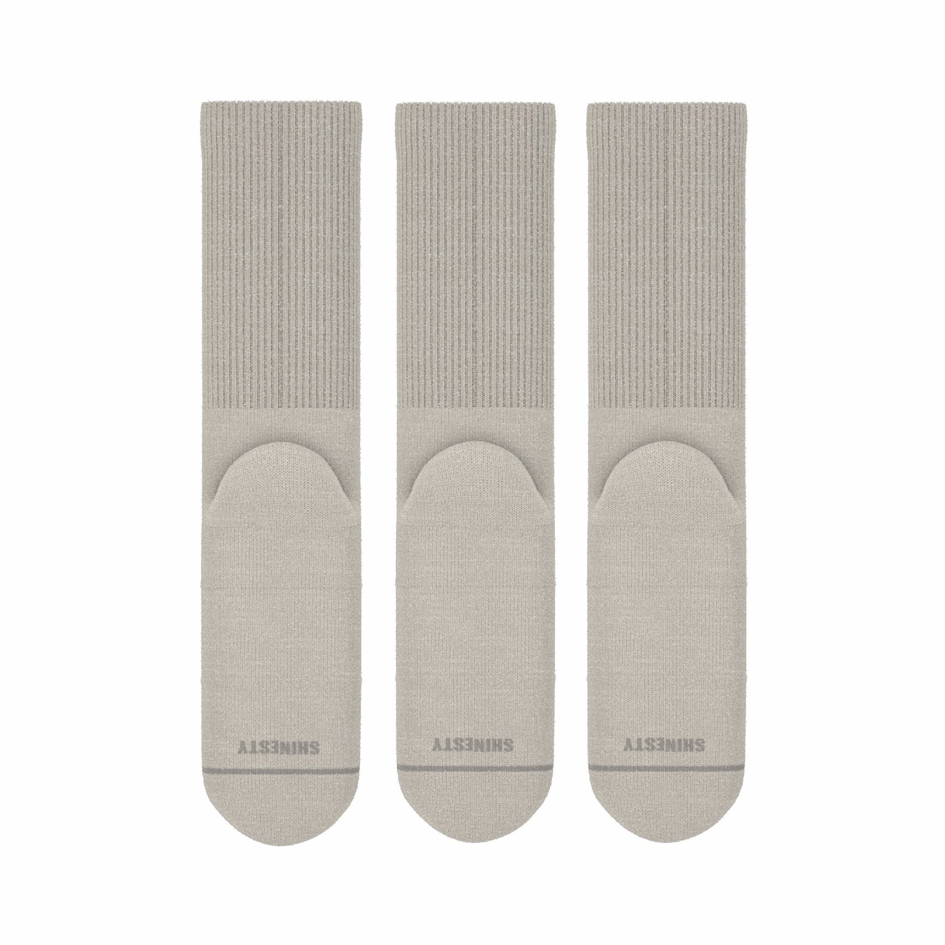 Shinesty Heel Hammock™ Super Stupid-Soft™ Crew Socks 3 Pack - Sand Military Complaint