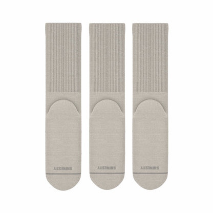 Shinesty Heel Hammock™ Super Stupid-Soft™ Crew Socks 3 Pack - Sand Military Complaint