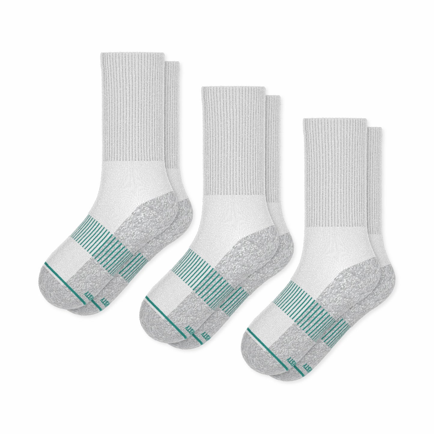 Shinesty White Stay Weird Heel Hammock™ Crew Socks 3 Pack - The Cloud 9
