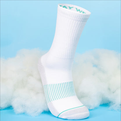 Shinesty White Stay Weird Heel Hammock™ Crew Socks 3 Pack - The Cloud 9