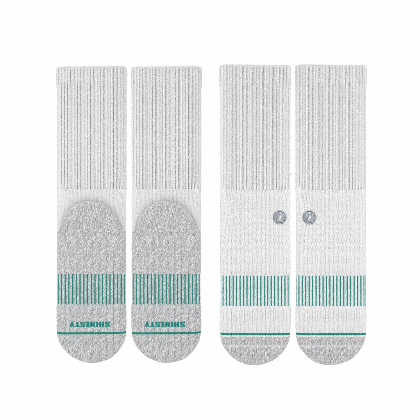 Shinesty White Stay Weird Heel Hammock™ Crew Socks 3 Pack - The Cloud 9