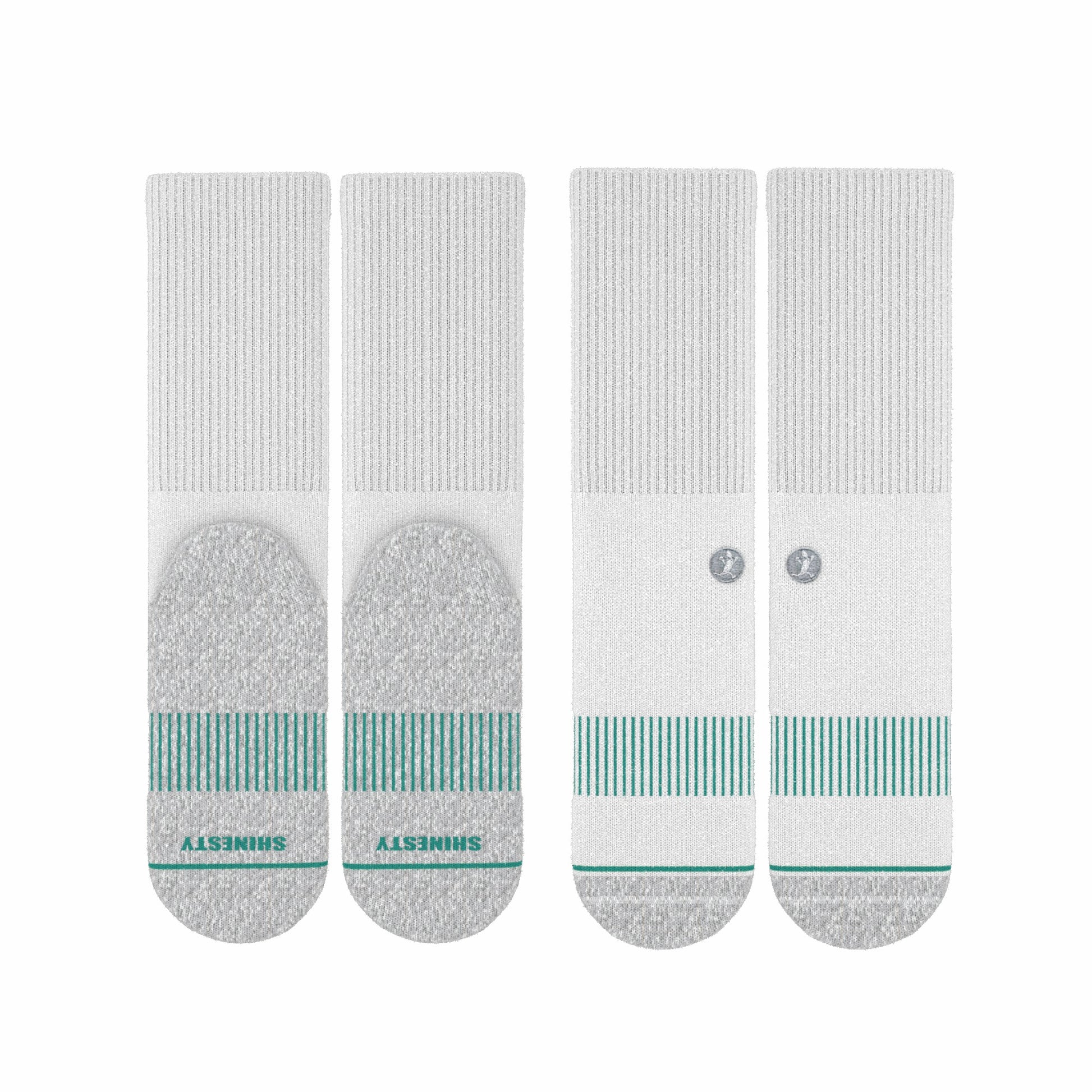Shinesty White Stay Weird Heel Hammock™ Crew Socks 3 Pack - The Cloud 9