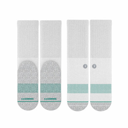 Shinesty White Stay Weird Heel Hammock™ Crew Socks 3 Pack - The Cloud 9