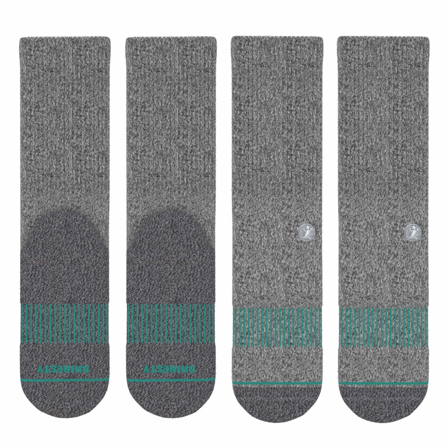 Shinesty Gray Stay Weird Heel Hammock™ Crew Socks 3 Pack - The Intramural Champ