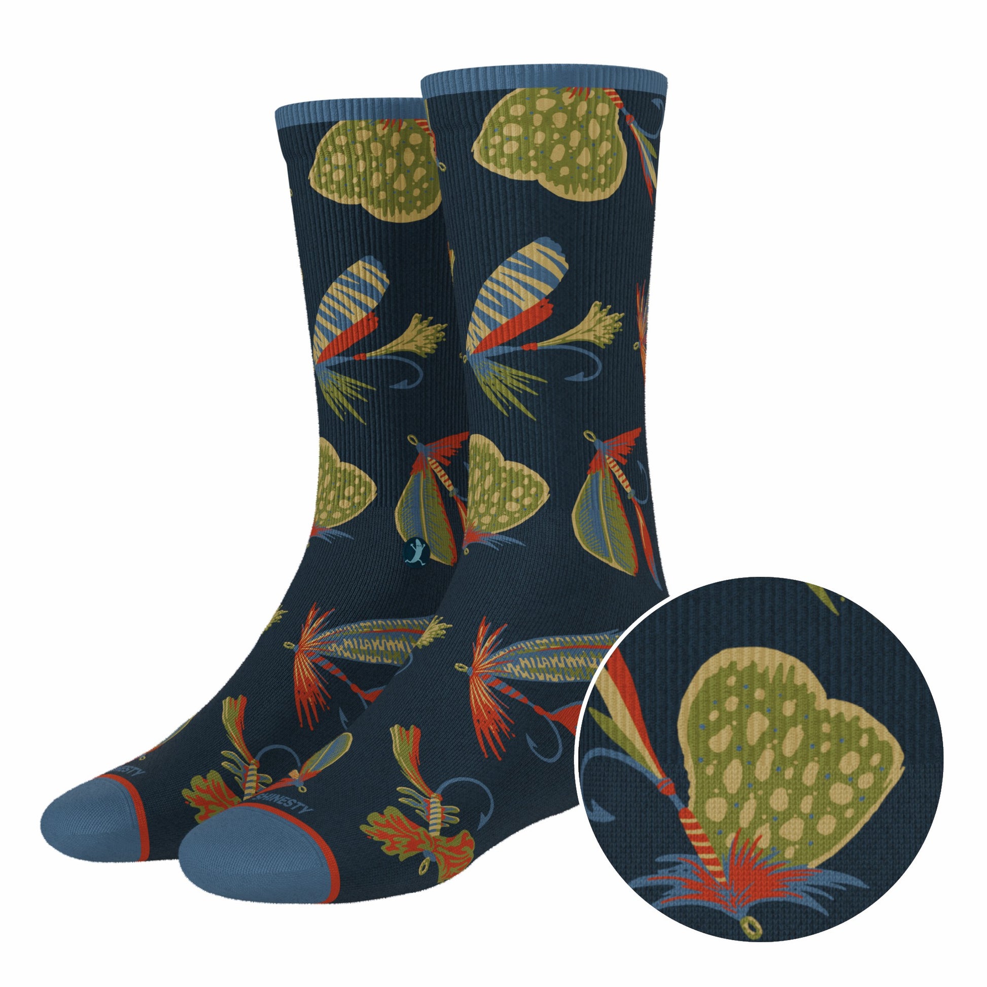 Shinesty Heel Hammock™ Super Stupid-Soft™ Crew Socks - Fly Fishing