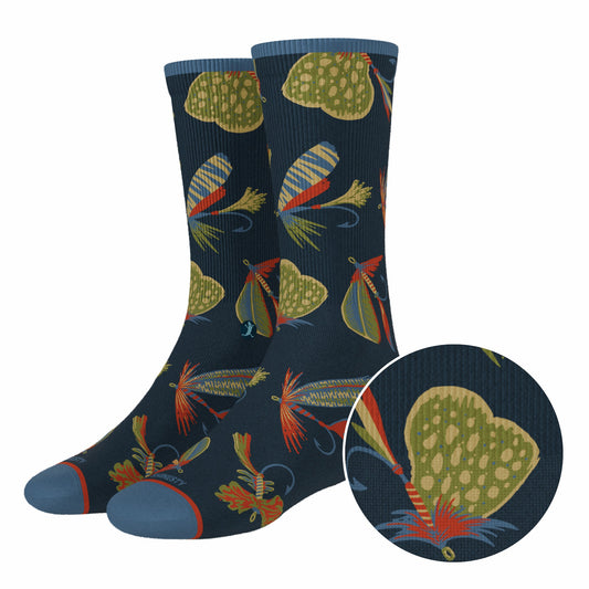 Shinesty Heel Hammock™ Super Stupid-Soft™ Crew Socks - Fly Fishing
