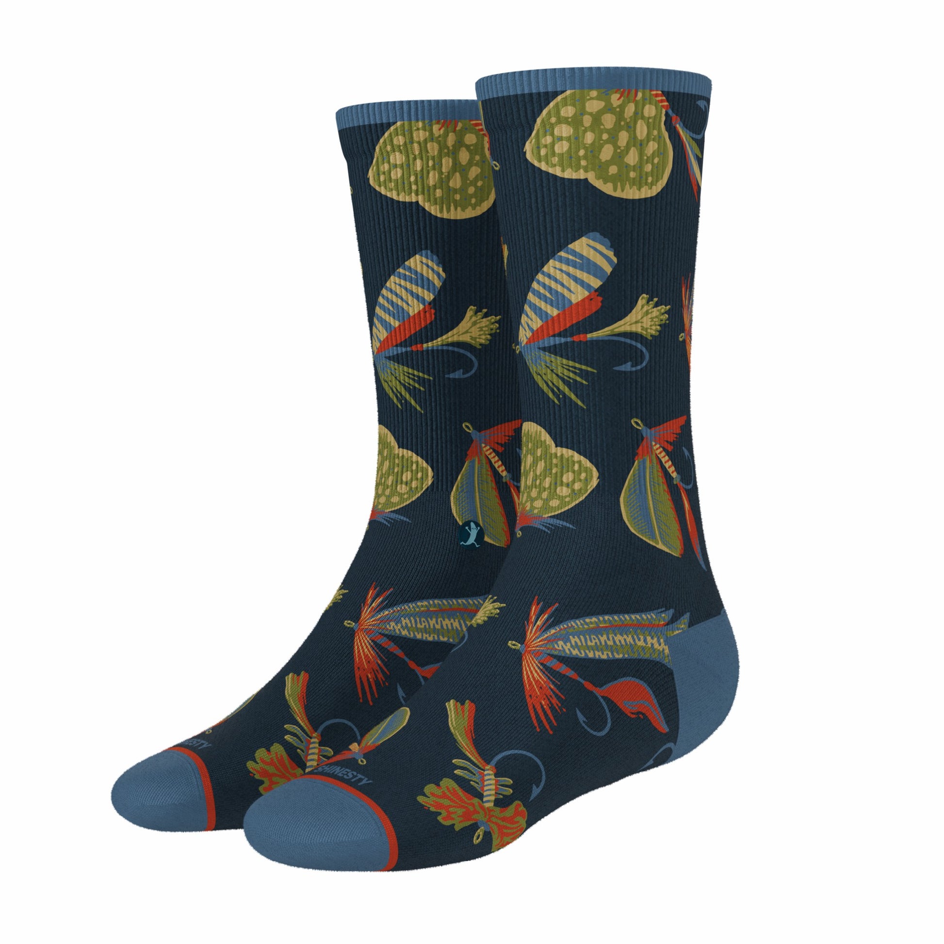Shinesty Heel Hammock™ Super Stupid-Soft™ Crew Socks - Fly Fishing