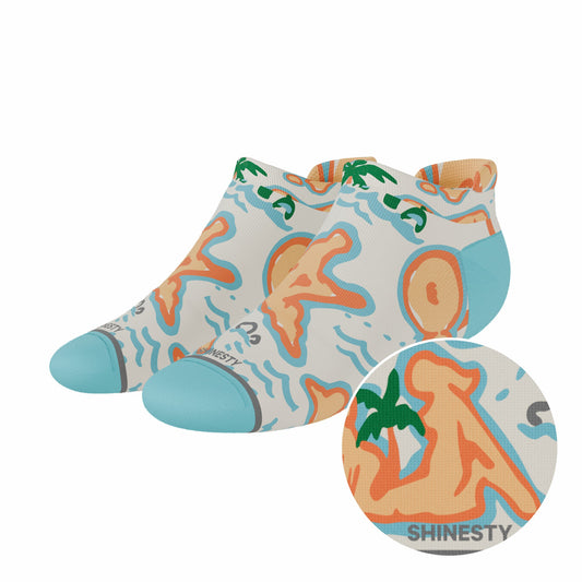 Shinesty Heel Hammock™ Super Stupid-Soft™ Ankle Socks - Naughty Map