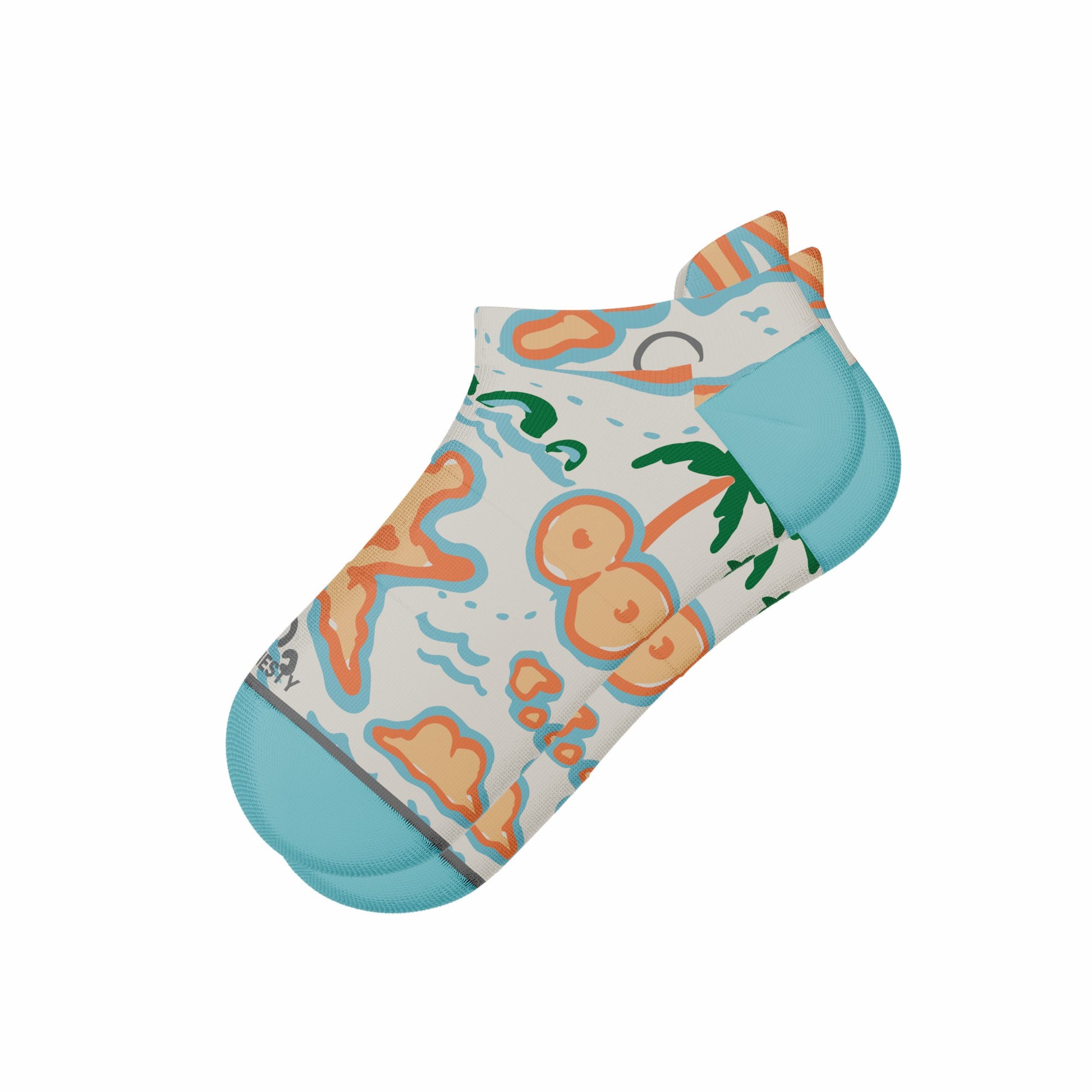 Shinesty Heel Hammock™ Super Stupid-Soft™ Ankle Socks - Naughty Map