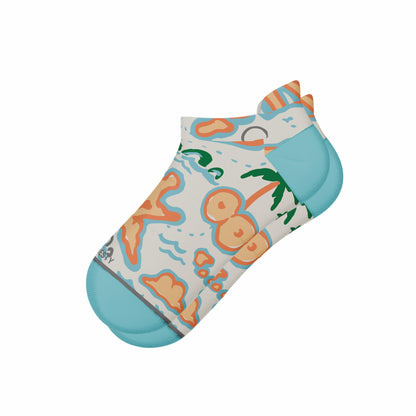 Shinesty Heel Hammock™ Super Stupid-Soft™ Ankle Socks - Naughty Map