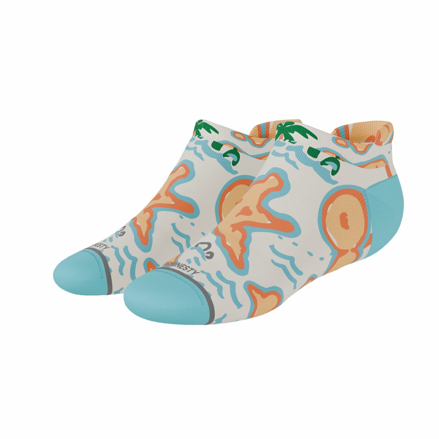 Shinesty Heel Hammock™ Super Stupid-Soft™ Ankle Socks - Naughty Map