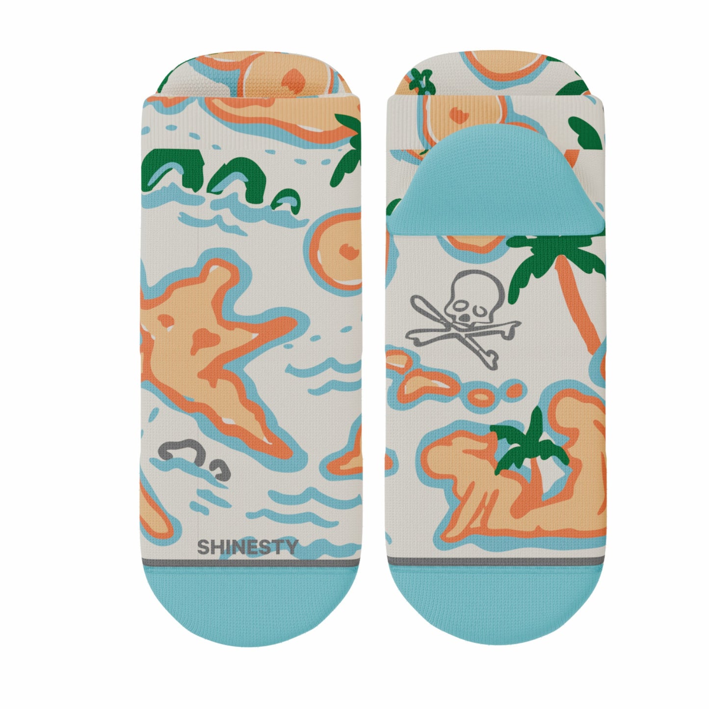 Shinesty Heel Hammock™ Super Stupid-Soft™ Ankle Socks - Naughty Map