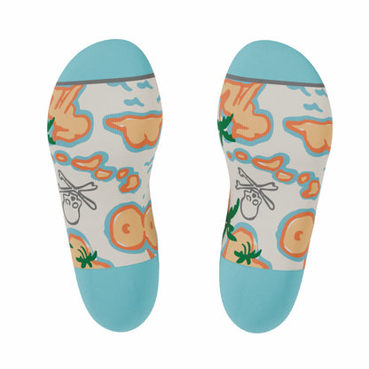 Shinesty Heel Hammock™ Super Stupid-Soft™ Ankle Socks - Naughty Map
