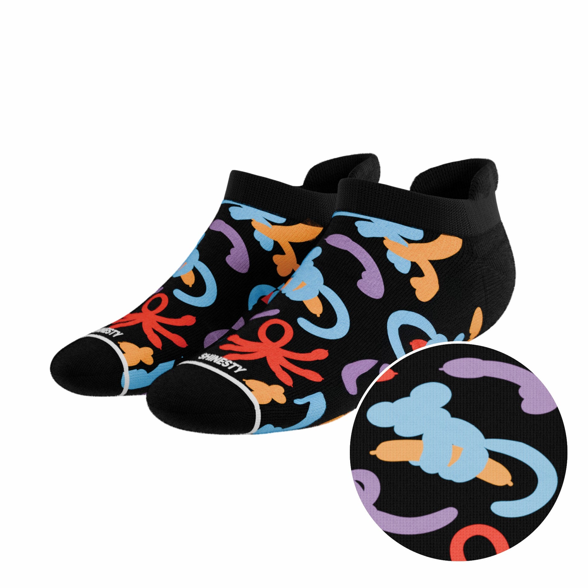 Shinesty Heel Hammock™ Super Stupid-Soft™ Ankle Socks - Balloon Animal