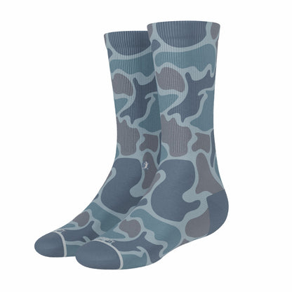 Shinesty Heel Hammock™ Super Stupid-Soft™ Crew Socks - Tonal Grey Camoflauge