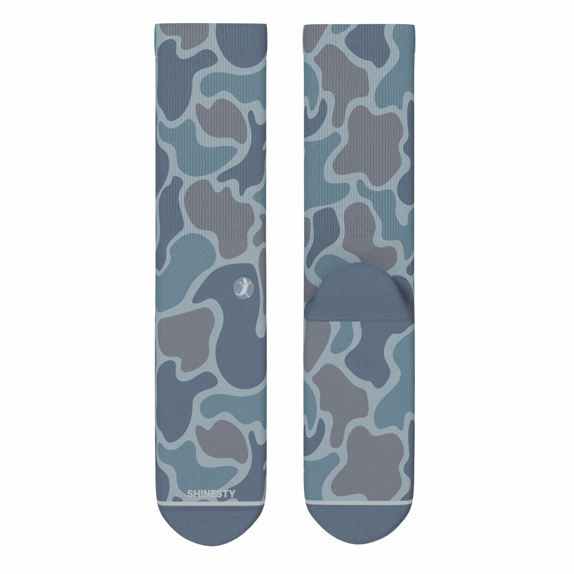 Shinesty Heel Hammock™ Super Stupid-Soft™ Crew Socks - Tonal Grey Camoflauge