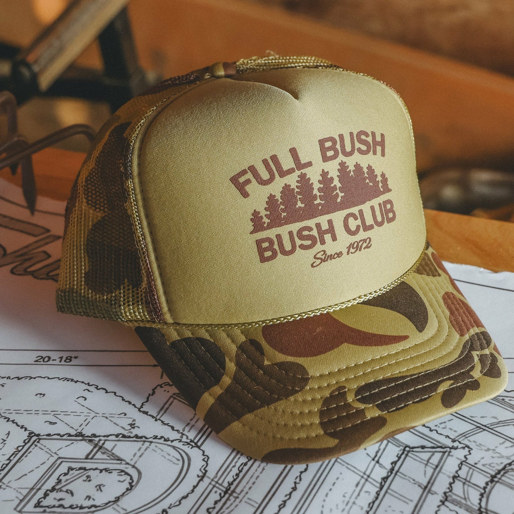 Shinesty Trucker Hat - Camo Full Bush Bush Club