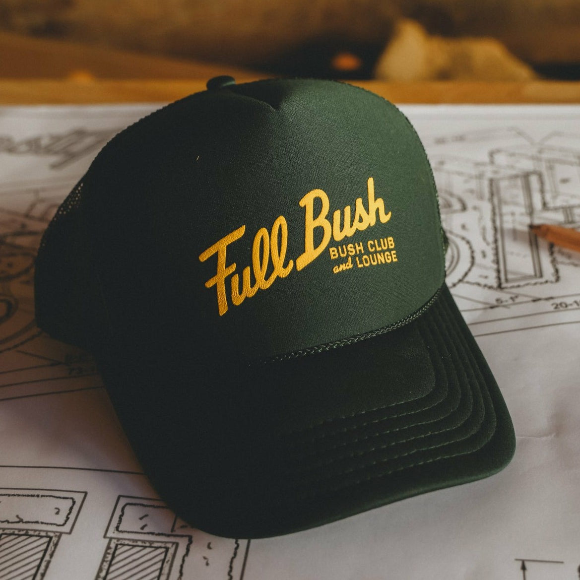 Shinesty Trucker Hat - Green Full Bush Bush Club