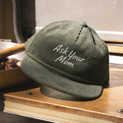Shinesty 5-Panel Corduroy Snapback Hat - Green Father's Day