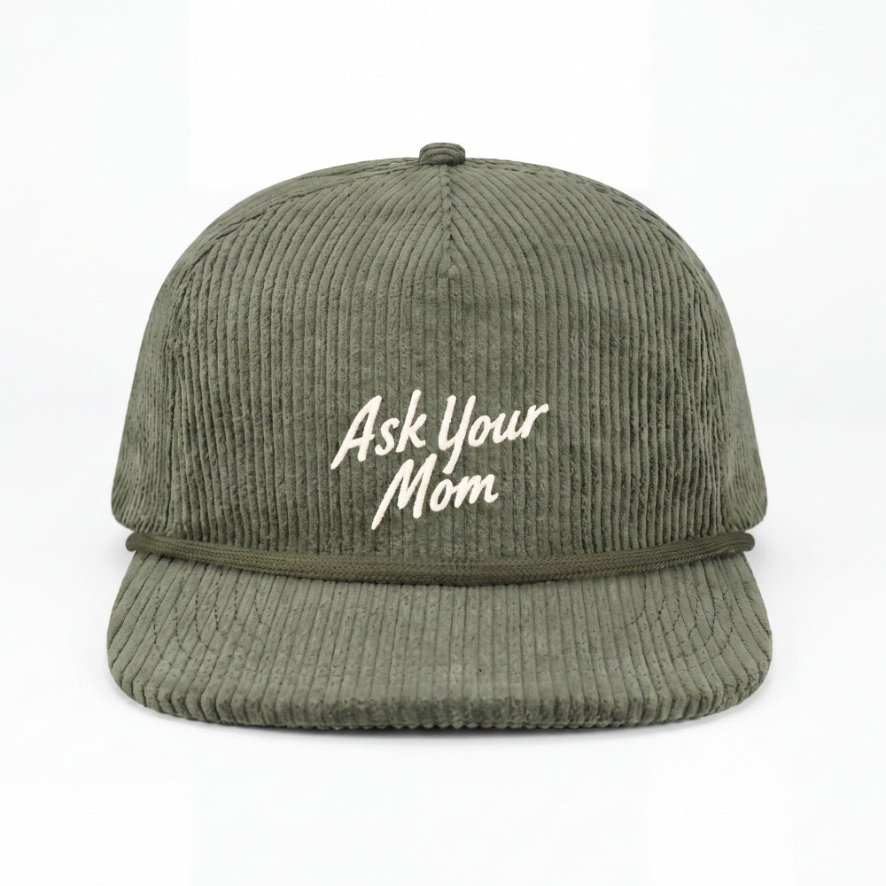 Shinesty 5-Panel Corduroy Snapback Hat - Green Father's Day
