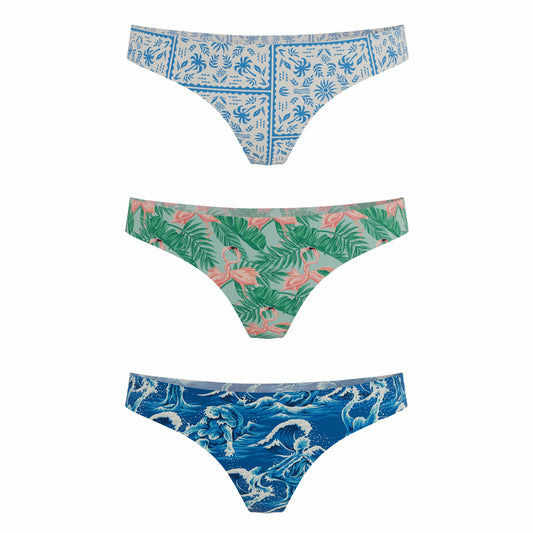Shinesty Thong Underwear 3 Pack - Summer Vibes