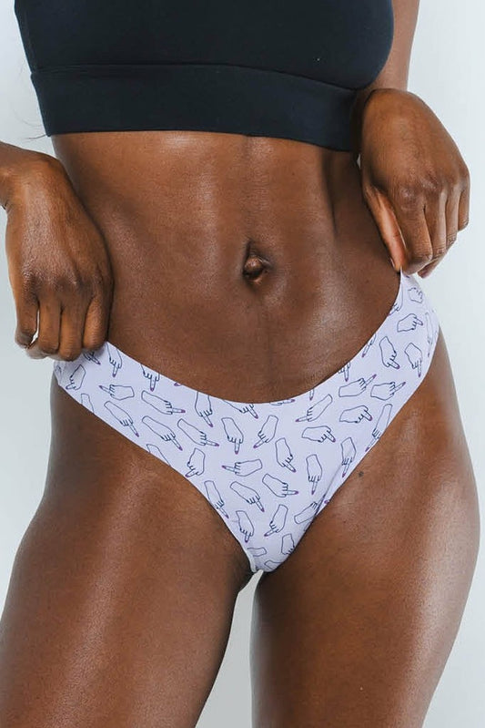 Shinesty Thong Underwear - Middle Finger