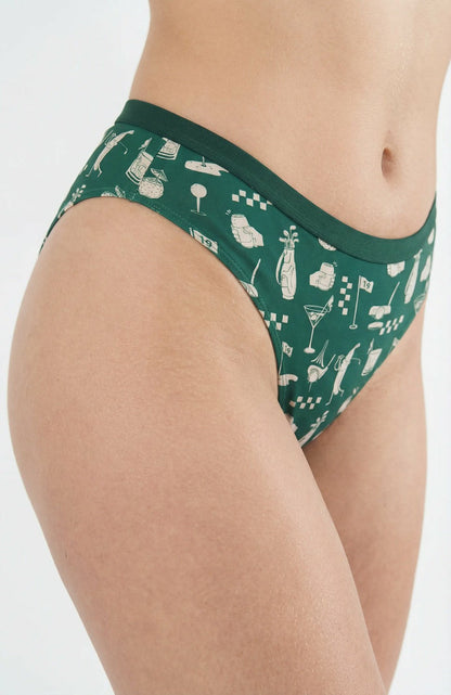 Shinesty Cheeky Panties - Green Golf