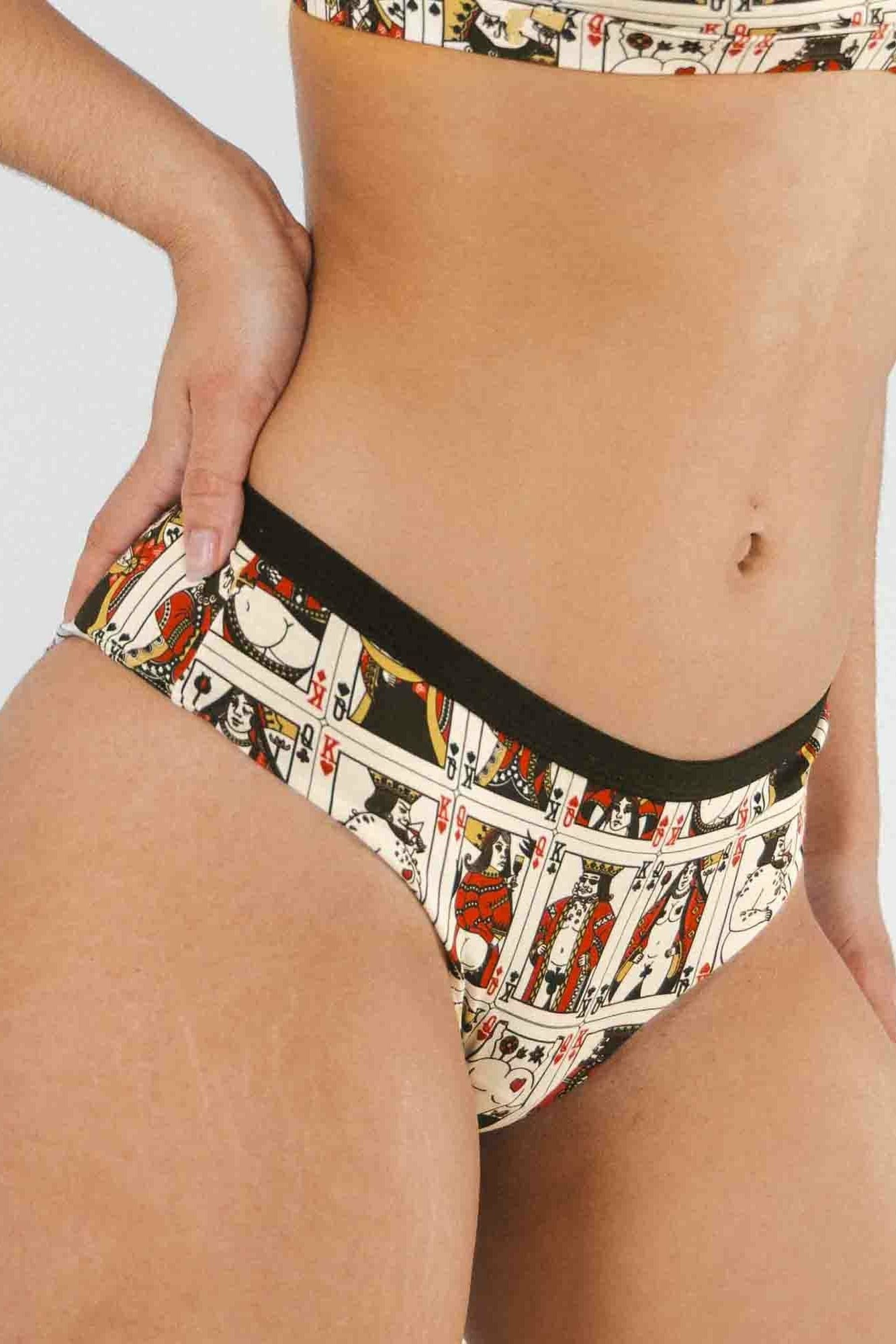 Shinesty Cheeky Panties - Vintage Playing Cards
