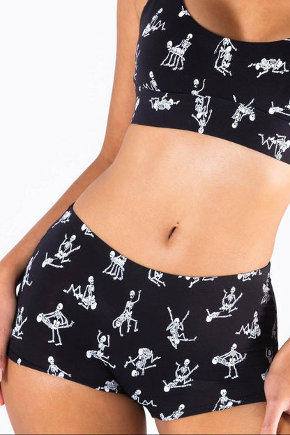 Shinesty Boyshort Underwear - Glow In The Dark Skeletons