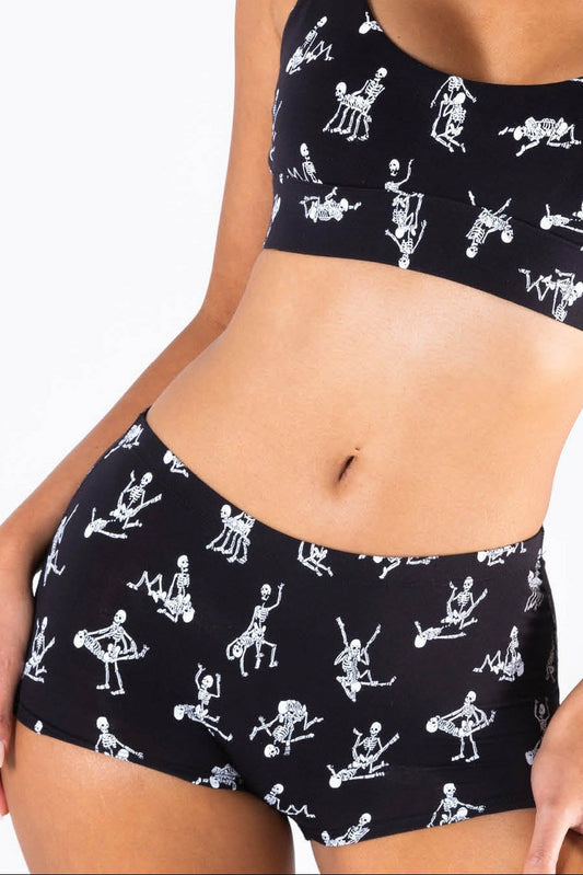 Shinesty Boyshort Underwear - Glow In The Dark Skeletons