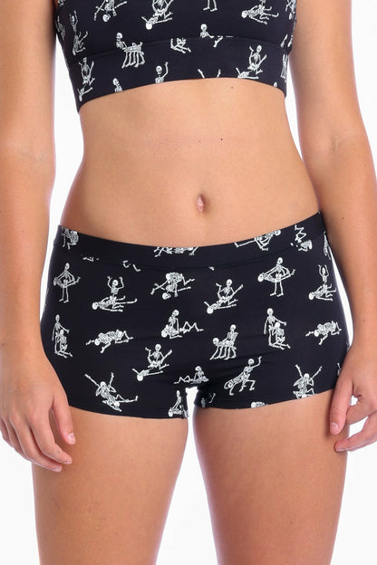 Shinesty Boyshort Underwear - Glow In The Dark Skeletons
