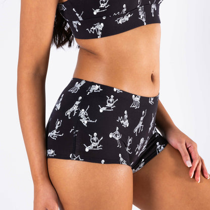 Shinesty Boyshort Underwear - Glow In The Dark Skeletons