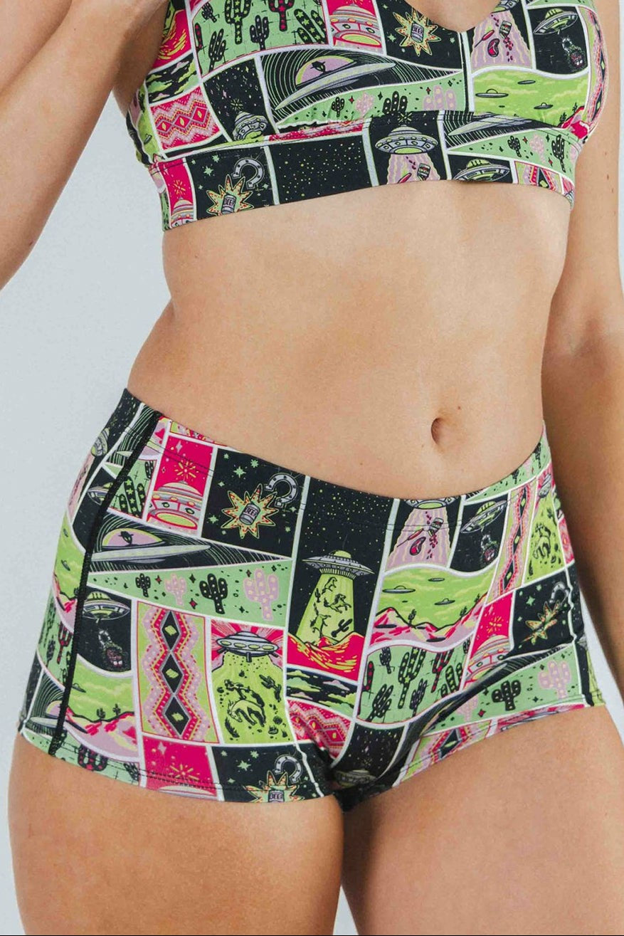 Shinesty Boyshort Underwear - Retro-Futuristic Alien