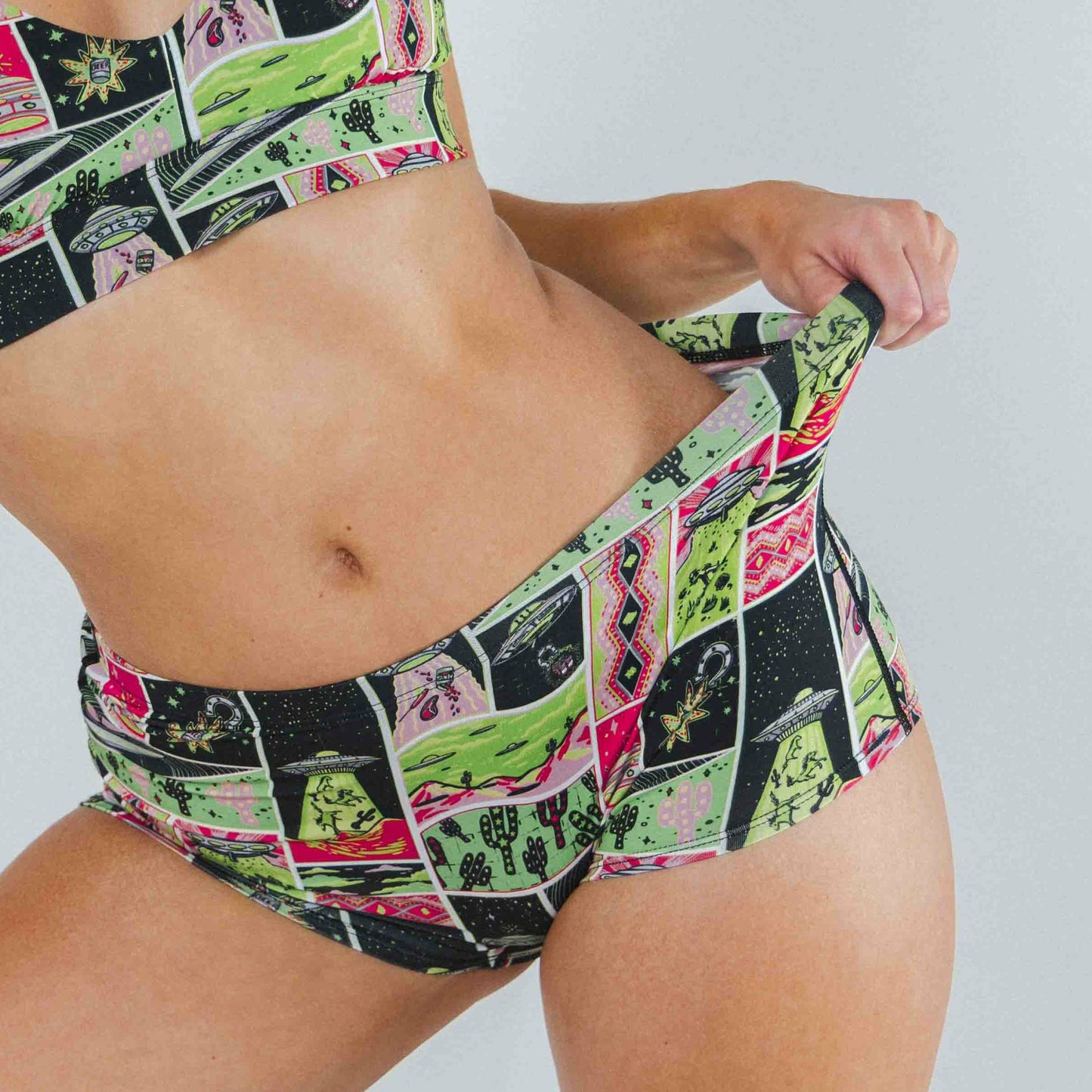 Shinesty Boyshort Underwear - Retro-Futuristic Alien