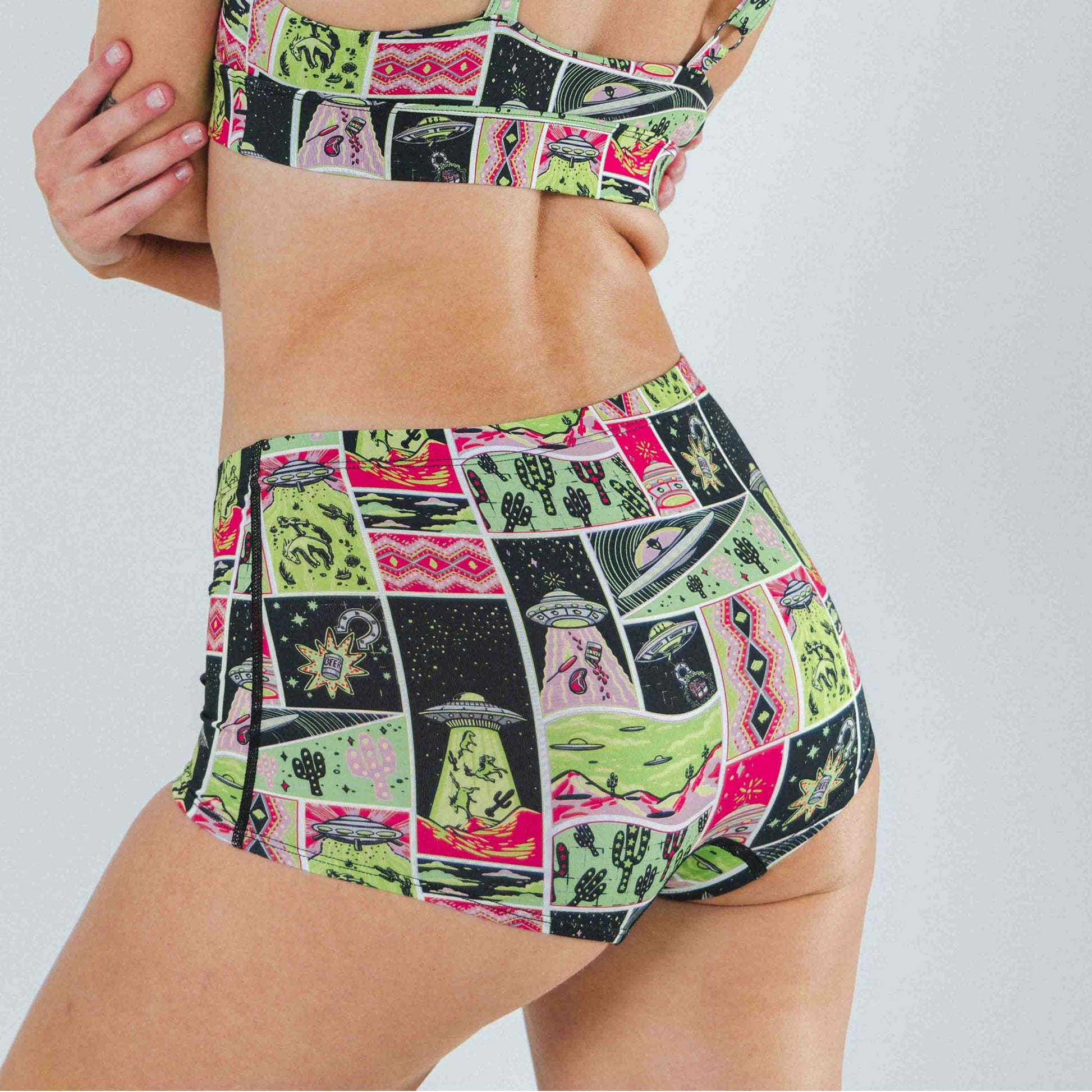 Shinesty Boyshort Underwear - Retro-Futuristic Alien