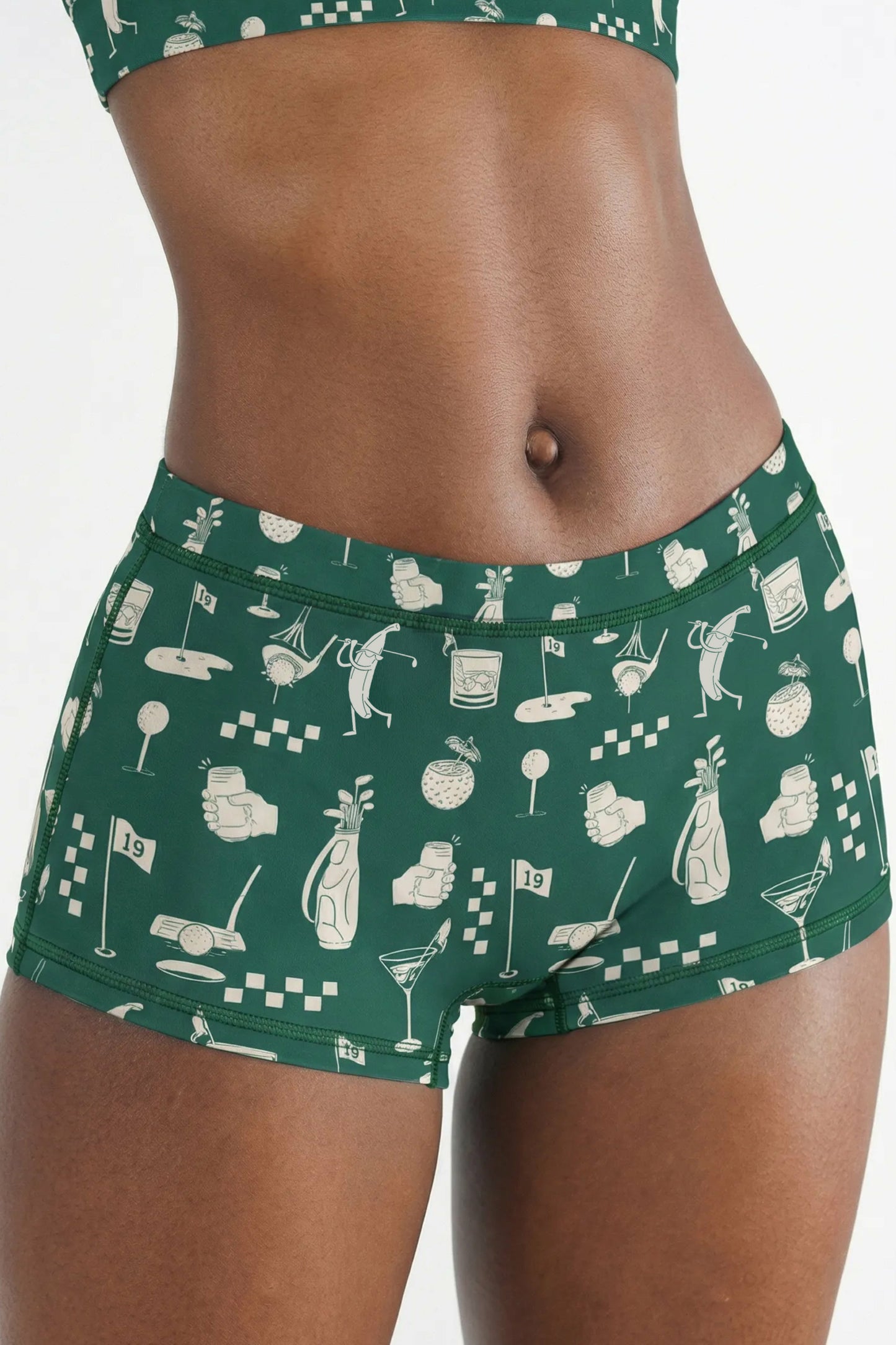 Shinesty Boyshort Underwear - Green Golf