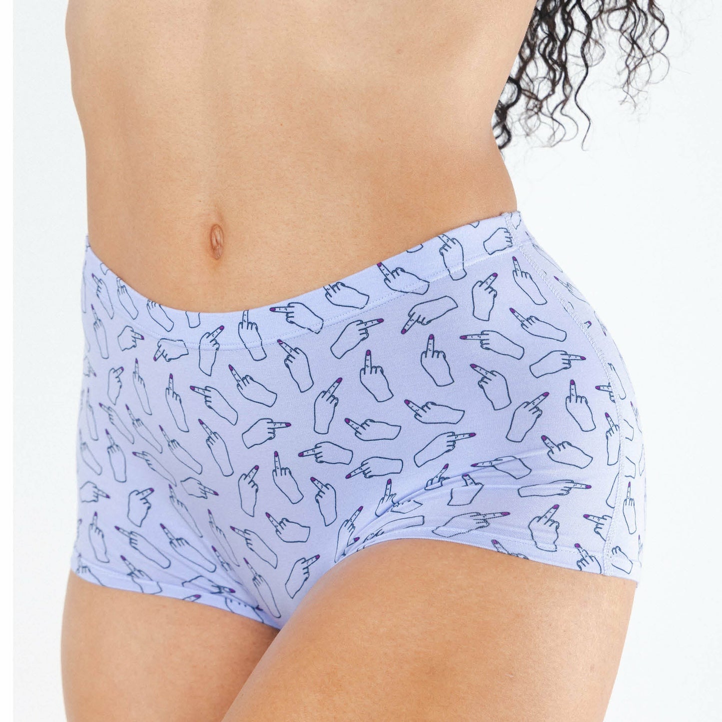 Shinesty Boyshort Underwear - Middle Finger