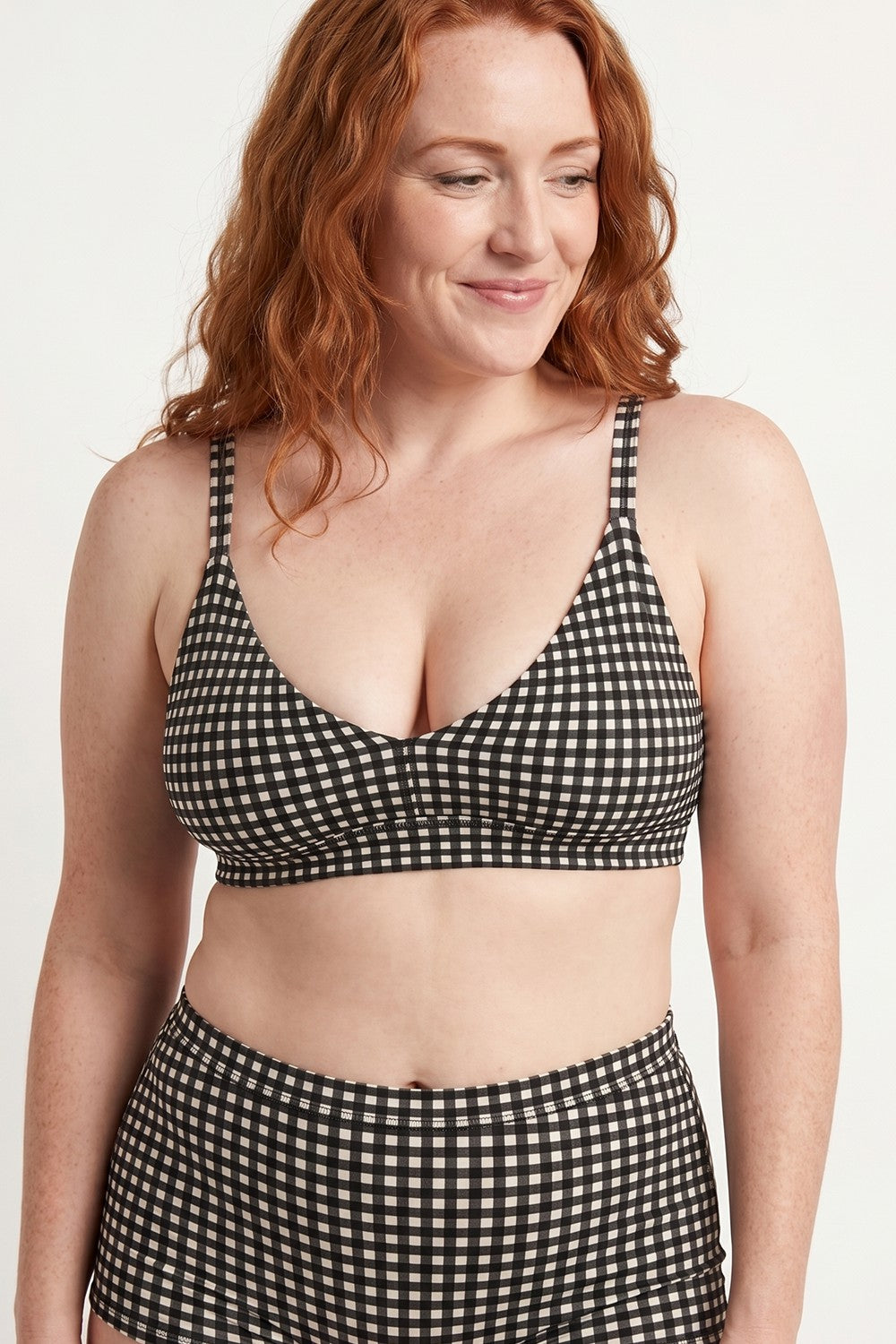 Shinesty Supportive Wireless Plunge Bralette - Window Pane