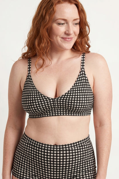 Shinesty Supportive Wireless Plunge Bralette - Window Pane