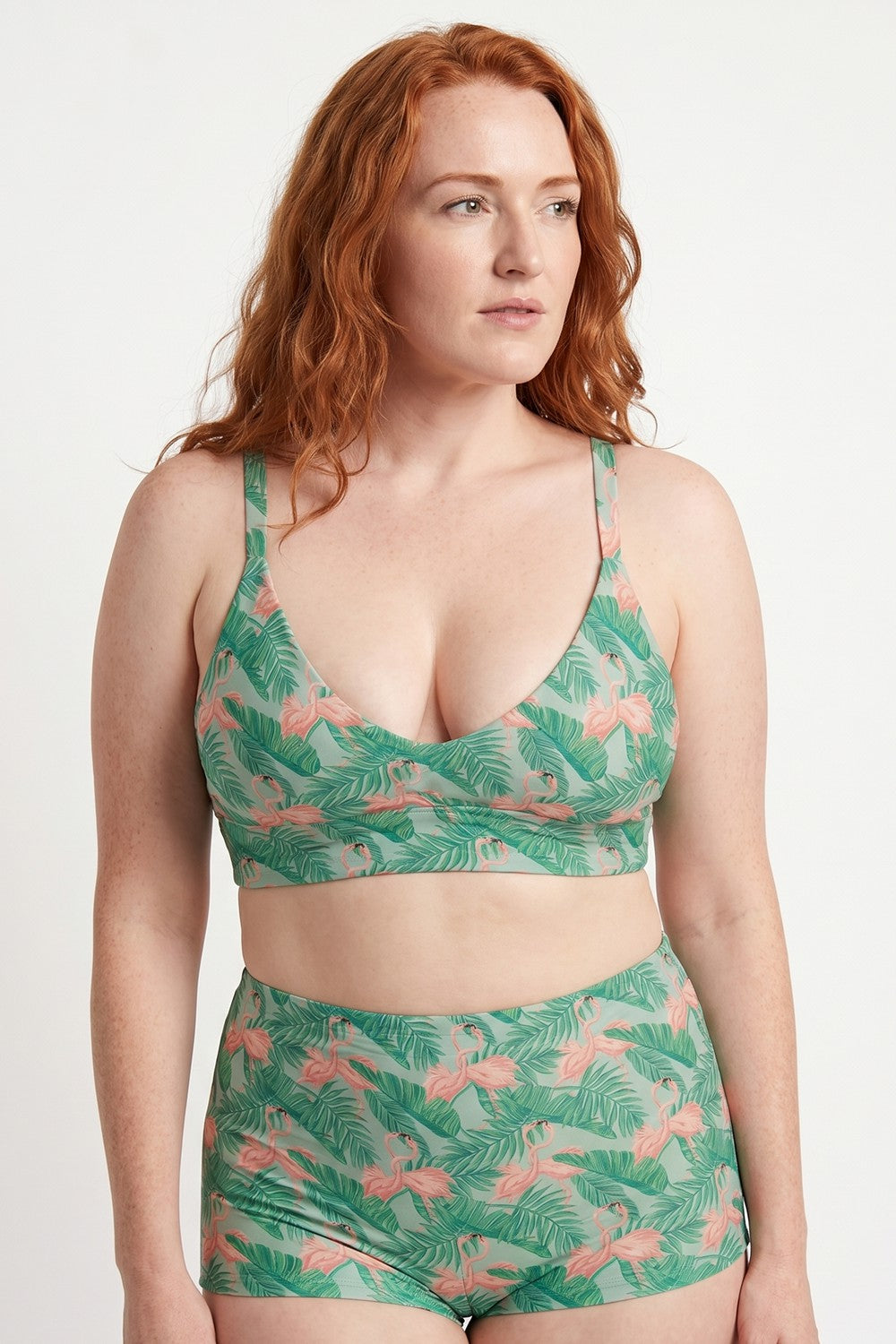 Shinesty Supportive Wireless Plunge Bralette - Flamingo
