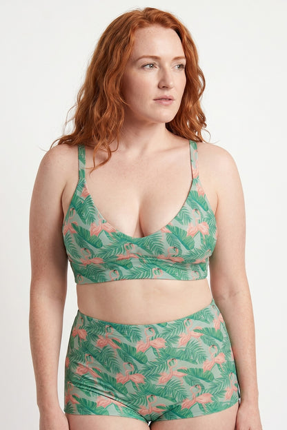 Shinesty Supportive Wireless Plunge Bralette - Flamingo