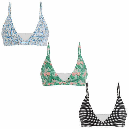 Shinesty Wireless Triangle Bralette 3 Pack - Out of Office