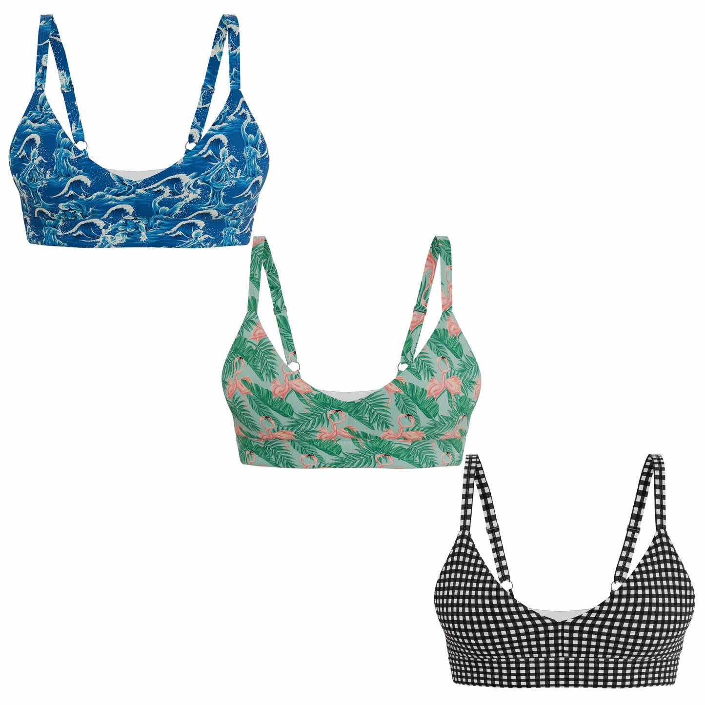 Shinesty Wireless Plunge Bralette 3 Pack - Slippery