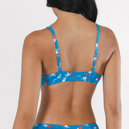 Shinesty Wireless Triangle Bralette - USA Popsicle