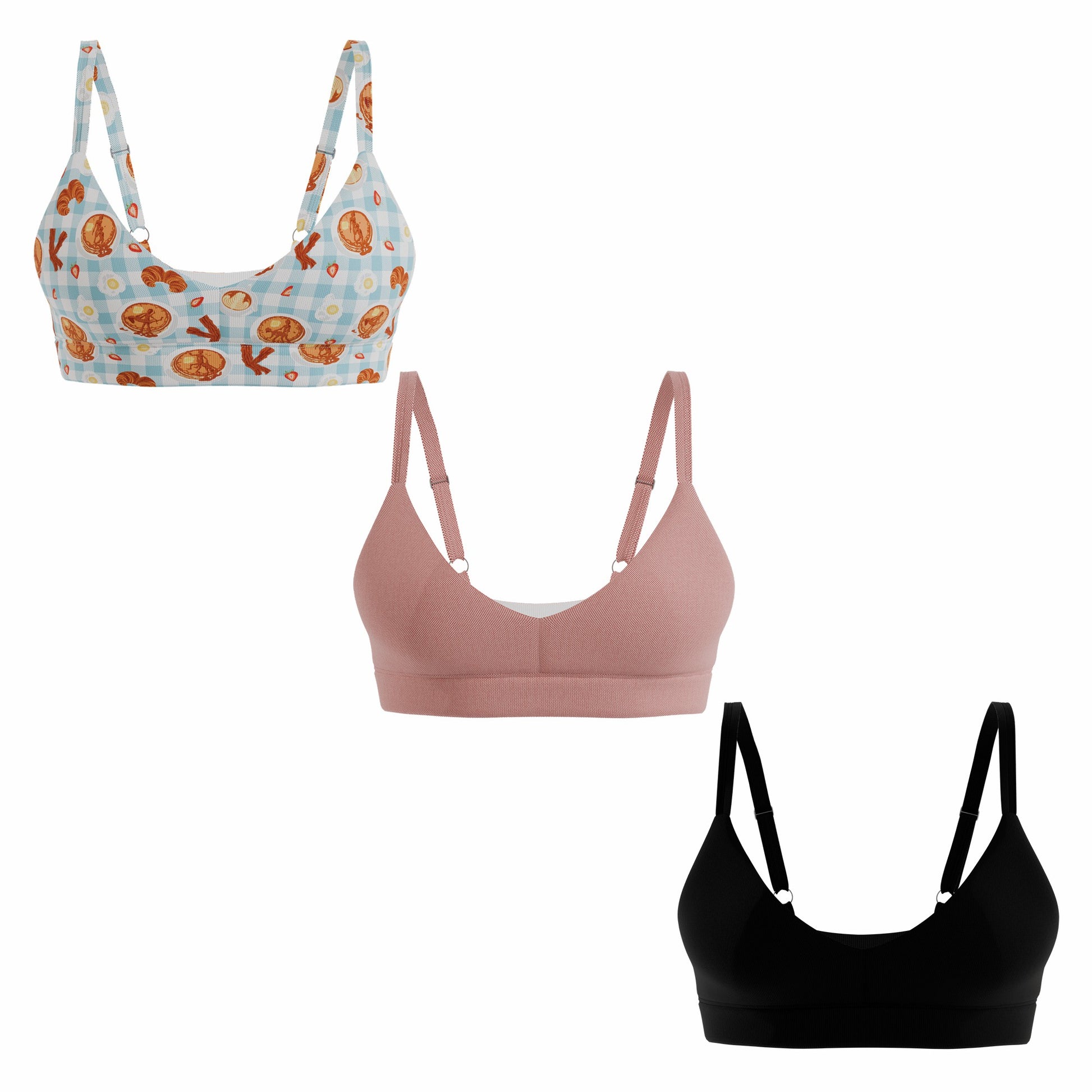 Shinesty Wireless Plunge Bralette 3 Pack - Mothers Day Bundle