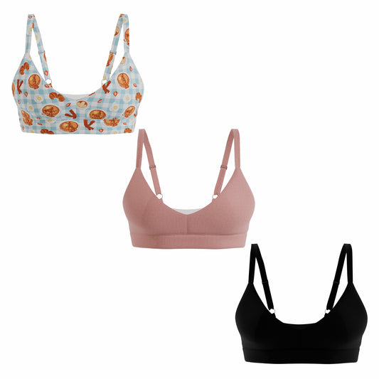 Shinesty Wireless Plunge Bralette 3 Pack - Mothers Day Bundle