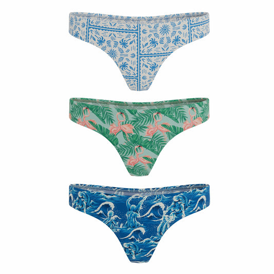 Shinesty MicroModal Thong 3 Pack - Summer Vibes