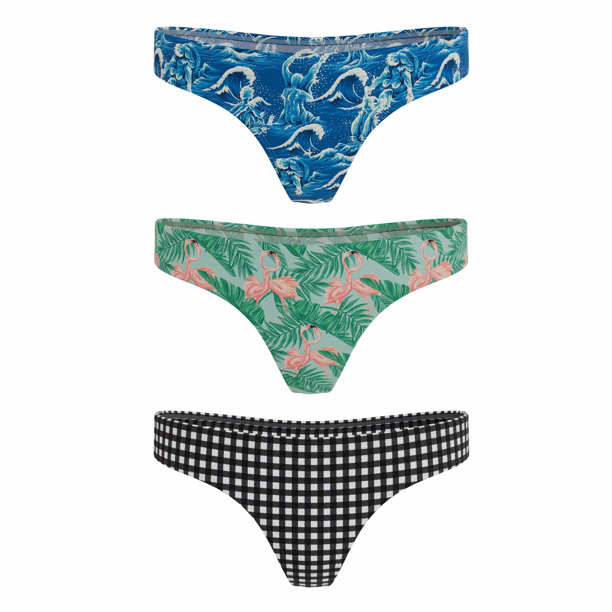 Shinesty MicroModal Thong 3 Pack - Slippery
