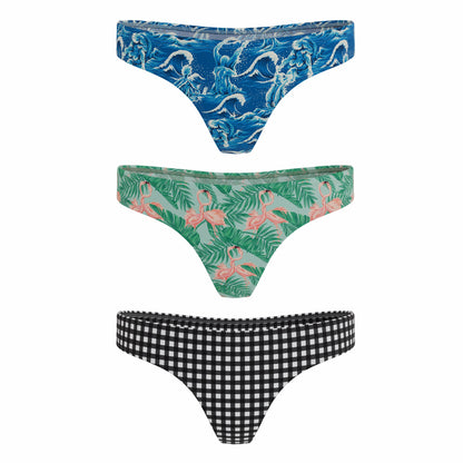 Shinesty MicroModal Thong 3 Pack - Slippery