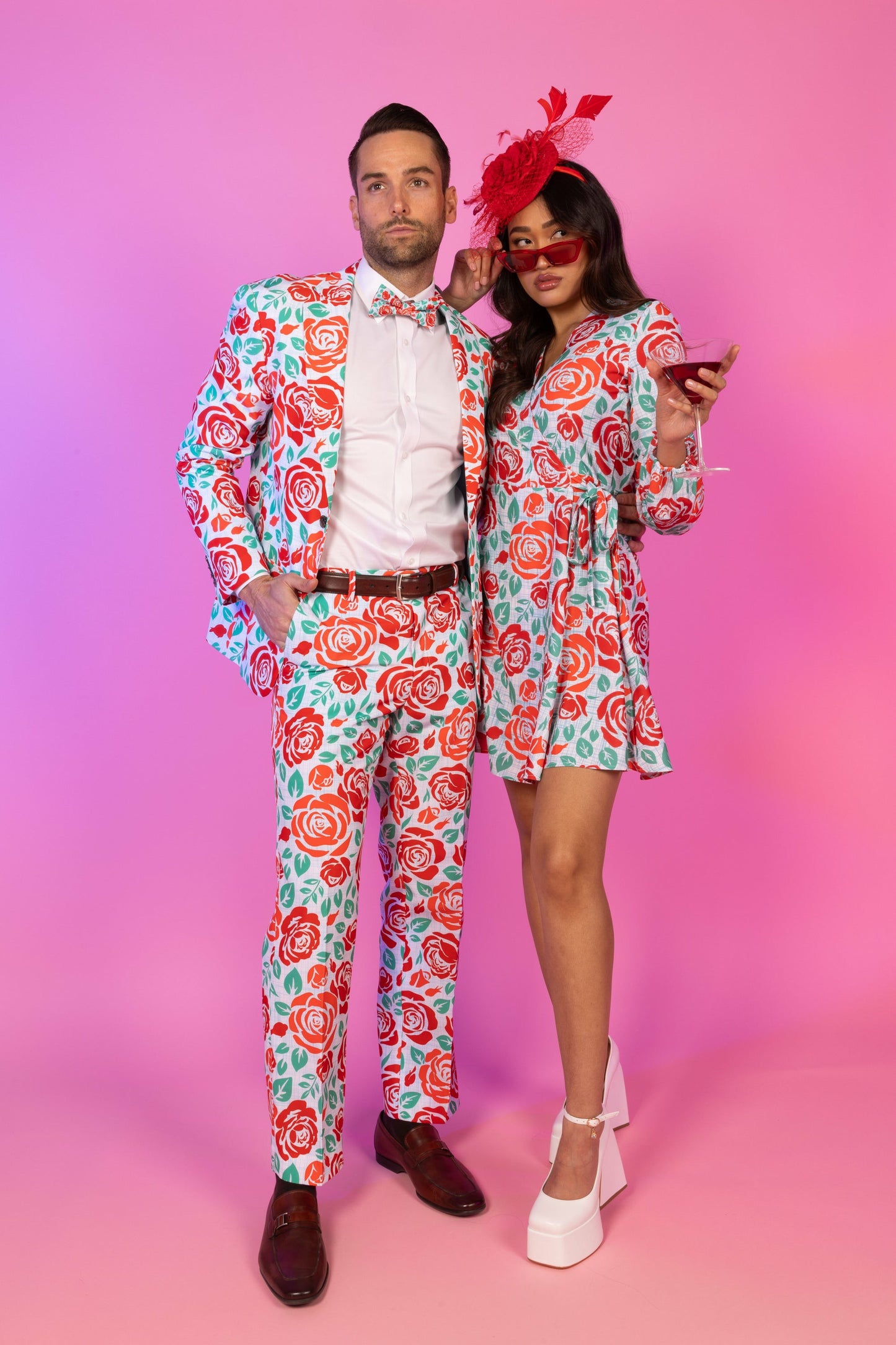 Shinesty Wrap Dress - Derby Roses